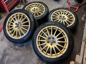 超希少!! OZ Racing (スーパーツーリズモGT-EVO) 17inch (7.5jj+48) 5H PCD100 1円スタート売り切り! JDM USDM FT86 BRZ SUBARUなどに!