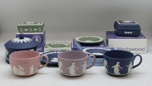 ウェッジウッド WEDGWOOD ジャスパー　プレート　カップ　ボックス　10点セット　まとめ