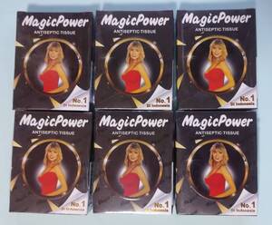 新品　マジックパワーティッシュ　Magic Power Tissue　ウェットティッシュ　１箱６枚入り　６個１組　B