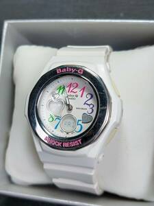 箱付き CASIO カシオ Baby-G ベビージー BGA-101-7B2 デジアナ 腕時計 ホワイト カラフル ラバーベルト ステンレス 新品電池交換済み