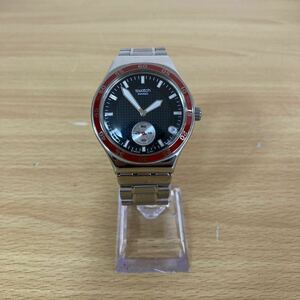 swatch スウォッチ IRONY ONE (1) JEWEL V8 スモセコ デイト表示 純正ベルト QZ クォーツ メンズ 腕時計 6 ホ 246