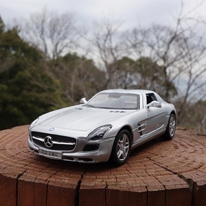 【送料450円】メルセデス ベンツ ＳＬＳ ＡＭＧ ミニカー シルバー ＭＥＲＣＥＤＥＳＢＥＮＺ