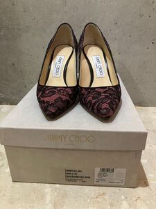 JIMMY CHOO パンプス　ブラック×ヴィンテージローズ　ジミーチュウ　ROMY85 サイズ35.5