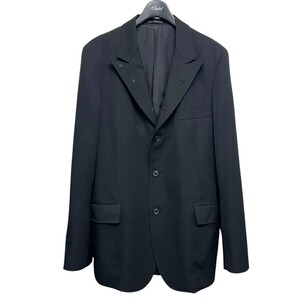 YohjiYamamoto pour homme　19AW ウールギャバジン6釦ピークドラペルジャケット HH-J55-100　8071000147165