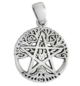 DD: Small Cut Out Tree Pentacle Pendant