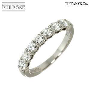 ティファニー TIFFANY&Co. フォーエバー ハーフ ダイヤ 6.5号 リング ダイヤ 幅3mm Pt 指輪 エンブレイス Half Diamond Ring 90229936