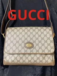 Gucci GGパターン ショルダーバッグ ベージュ キャンバス