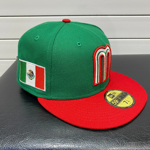 あの感動を忘れない! 【7】 2023年 WBC公式 メキシコ代表 NEWERA ニューエラ 59FIFTY ワールドベースボールクラシック キャップ 緑 赤 