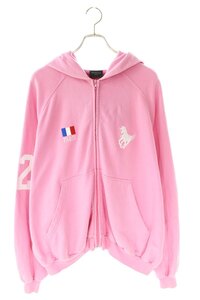 バレンシアガ パーカー 22AW 720425 TNVD4 Polo Zip-up Hoodie サイズ:1 ポロジップアップパーカー 中古 SB01