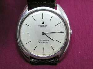 ★ハローカメラ★ 1372 UNIVERSAL GENEVE ユニバーサル ジュネーブ 腕時計 メンズ Automatic 自動巻き white Shadow 1円スタート