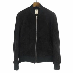 Ron Herman ロンハーマン 22SS Lamb Suede Blouson エントロフィーノラムレザーブルゾン ブラック サイズ:M メンズ【中古】 ITEO5V5BCMVZ