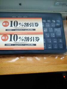 焼肉坂井 株主優待券 10%割引券2枚 (2025/6末迄)