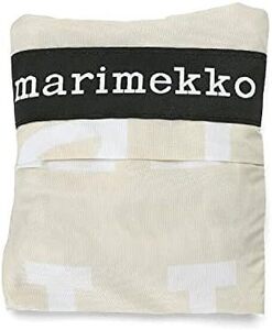 マリメッコ marimekko スマートバッグ ベージュ×オフホワイト