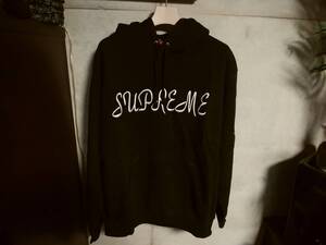 【Supreme シュプリーム】2023S/S スウェットパーカM カナダ製 「Script Hooded Sweatshirt」 刺繍デザイン入り 限定 人気アイテム