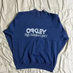 レア 90s USA製 OAKLEY モックネックスウェット XL ネイビー