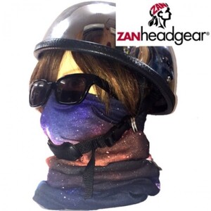 【ZANheadgear】 MotleyTube 冬用 防寒 裏地フリースフェイス＆ネックウォーマー スペース柄Orion バイカー 多機能マスク 厚手 スノボー