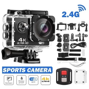 ◆再入荷◆アクションカメラ ４K WI-FI スポーツカメラ ３０ｍ防水 超広角レンズ 2.0インチ液晶タッチスクリーン リモコン付き 白　