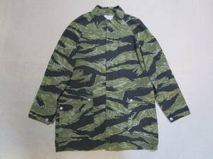 超特価!良好即決!SASSAFRAS ササフラス FALL LEAF COAT メンズ フォールリーフコート 60/40クロス タイガーカモ 迷彩柄 size S 日本製