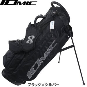 ★IOMIC イオミック スタンドキャディバッグ 9型（ブラック×シルバー）★Stand Caddie Bag 2023★