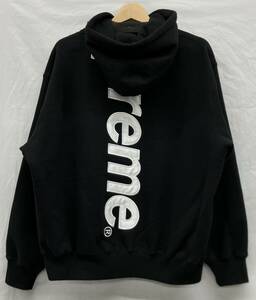 SUPREME シュプリーム　Satin Applique Hooded Sweatshirt サテン アップリケ スウェット フーディ　パーカー　ブラック　サイズS タグ付き