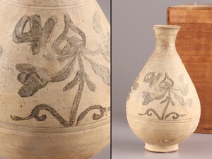 古美術 朝鮮古陶磁器 李朝 鶏竜山 徳利 時代物 極上品 初だし品 C9493