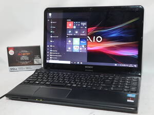 Core i7 クワッドコア★ SVEシリーズ 上位★ ブラック★win 10 pro ≪ 爆速SSD 仕様 ≫メモリ16G/SSD512GB(新品) WiFi/Cam/DVD/office 2019