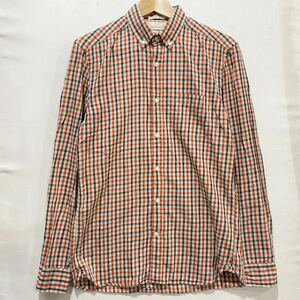 美品! H&M (エイチアンドエム) 長袖 シャツ (S) BEIGE | Mens メンズ ベージュ 茶系 チェック柄 L.O.G.G