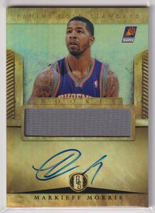 NBA MARKIEFF MORRIS ROOKIE CARD AUTO 2012-13 PANINI GOLD STANDARD BASKETBALL Jersey Autograph マーキーフ・モリス 直筆 サイン