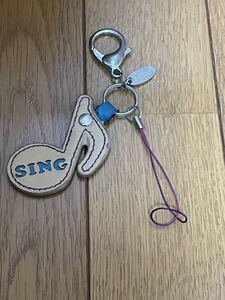 ミスターチルドレン☆キーホルダー☆ストラップ☆SING☆横5cm☆縦6.5cm☆ユースド☆クリックポスト☆ミスチル☆ミュージシャン☆音楽