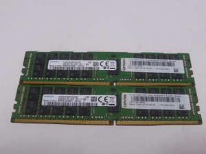 メモリ サーバーパソコン用 Samsung DDR4-2400 (PC4-19200) ECC Registered 32GBx2枚 合計64GB 起動確認済です M393A4K40BB1-CRC4Q