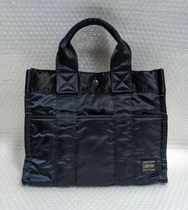 美品 HEAD PORTER ヘッドポーター ミニ トートバッグ バッグ ネイビー S