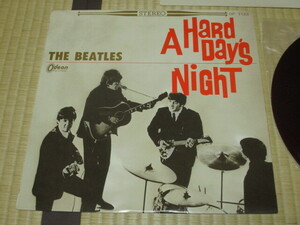 ビートルズがやって来るヤァ!ヤァ!ヤァ! BEATLES A HARD DAYS NIGHT 国内 LP 赤盤 OP 7123 (F) 1,800円 初版 ポール・マッカートニー