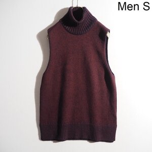 P2642P ▼Maison Margiela メゾンマルジェラ 10▼ 21AW ウールモヘア サイドスリット タートルネック ニットベスト ボルドー S 秋冬 rb mks