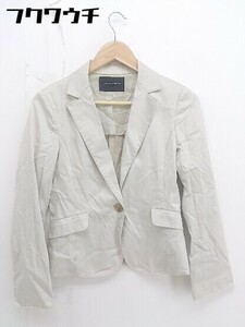 ◇ UNITED ARROWS ユナイテッドアローズ シングル1B 長袖 テーラードジャケット サイズ38 ベージュ レディース