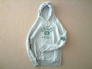 即決 70s 復刻 緑タグ XLサイズ Champion REVERSE WEAVE プルオーバーパーカー グレー CHIEFS チーフス Cross Country 染み込み グリーン