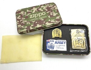 D322-K32-5310 U.S. ARMY アメリカ陸軍 制服 バッジ付き LIMITED EDITION ケース付き ZIPPO ジッポ ライター 喫煙具 喫煙グッズ 火花あり