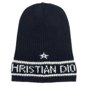 クリスチャンディオール Christian Dior 31NOE714IXGH ロゴカシミア混ニット帽子 中古 SB01