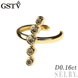 GSTV K18YG ダイヤモンド リング /イヤーカフ /イヤリング 0.16ct 新入荷 出品1週目 SELBY