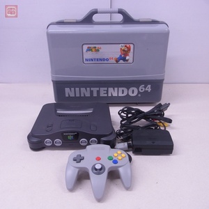 動作品 N64 ニンテンドウ64 本体 NUS-001 任天堂 Nintendo AC/AVケーブル/コントローラ/ケース付【20