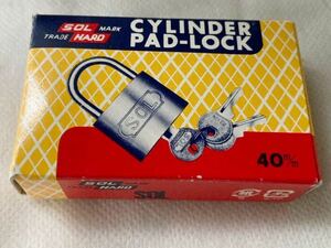 ◆ 【SOL】 CYLINDER　PAD-LOCK　シリンダー錠　４０ｍｍ　◆