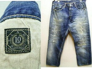 ◇即決[W36]JELADO JP11304 10周年記念 限定 JELADO PRODUCT VINTAGE COLLECTION Novel Classic Vintage Finish リペア デニムパンツ■1811