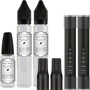 ■送料無料■ 電子タバコ用 カートリッジ 808ES 2本 & 85mlウルトラハードメンソールリキッド 50:50 VAPE MistyWhite