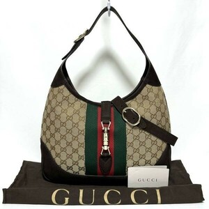 GUCCI グッチ ジャッキー ハンドバッグ GG シェリーライン HB03496