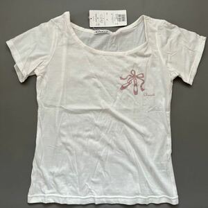 送料無料　タグ付き　未使用　チャコット　トゥシューズ　柄　Tシャツ　大人バレエ　クラシックバレエ