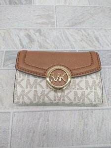 ◇ MICHAEL KORS マイケルコース MKロゴ 6連 シンプル キーケース ベージュ ブラウン レディース P