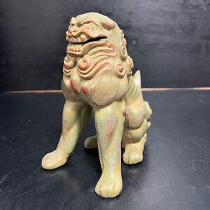 時代 鉄の獅子 鐵 古美術品 骨董品 時代品 美術品 鉄獅子 置物 インテリア★重さ約2ｋｇ★シーサー 狛犬 縁起物 魔除け