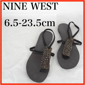 MK6701**NINE WEST*ナインウエスト*レディースサンダル*6.5-23.5cm*濃いグレー*