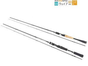 シマノ バスワン XT 166M-2 ・ダイワ ブレイゾン C68L-2 BF 計2点 中古 バスロッド セット