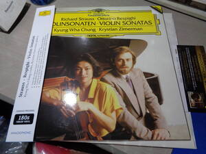 鄭京和,KYUNG WHA CHUNG,KRYSTIAN ZIMERMAN/R.STRAUSS & RESPIGHI:VIOLINSONATEN(GERMANY/ANALOGPHONIC:DG40040 180g AUDIOPHILE LP w Obi