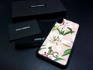 DOLCE＆GABBANA ドルチェ&ガッバーナ レザー iPhone XS Maxケース アイフォンケース スマホケース ブラック系×マルチカラー DF0711